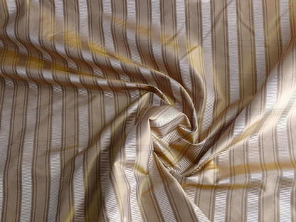 Scalamandre 100%silk Shirred Stripe Yellow Gold MSRP USD363/y