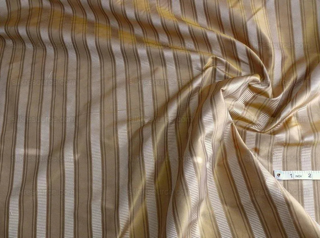 Scalamandre 100%silk Shirred Stripe Yellow Gold MSRP USD363/y