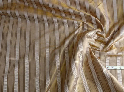 Scalamandre 100%silk Shirred Stripe Yellow Gold MSRP USD363/y