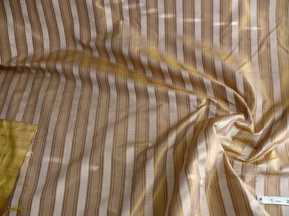 Scalamandre 100%silk Shirred Stripe Yellow Gold MSRP USD363/y