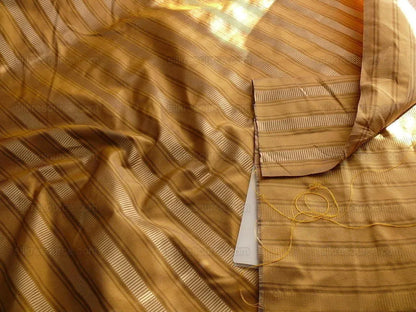 Scalamandre 100%silk Shirred Stripe Yellow Gold MSRP USD363/y