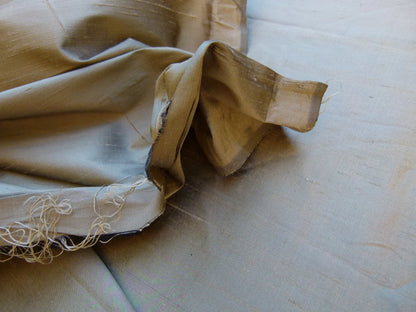 4.75Yx54"Wide Designer Bronze DUPIONI 100% Silk T30