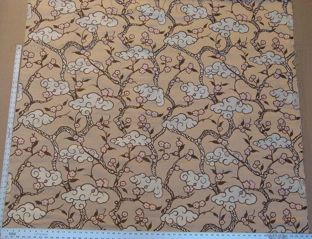 by yard High End Asian Cloud Cherry Lampas Blend THICK GORGEOUS MSRP USD 200/Y