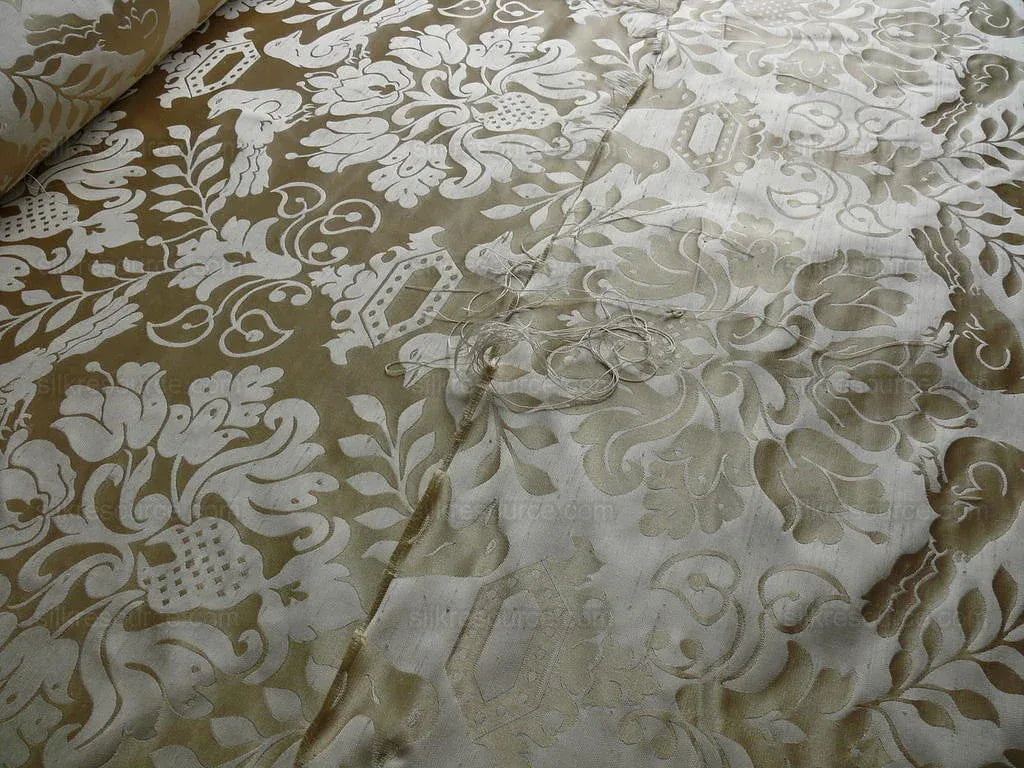 Special Order By yard Scalamandre 100%silk Love Bird  Beige Champagne MSRP USD748/Yd