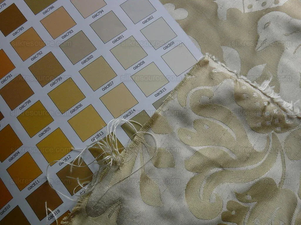 Special Order By yard Scalamandre 100%silk Love Bird  Beige Champagne MSRP USD748/Yd