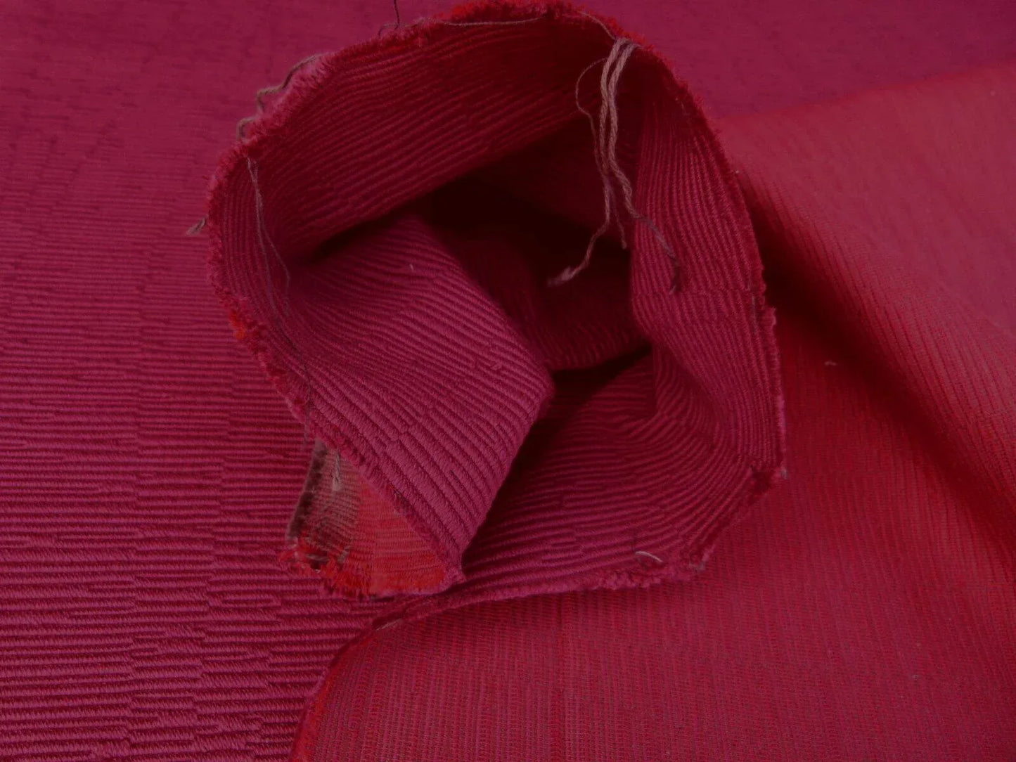 Scalamandre Casse Ottoman Ruby Dark Red Heavy Cotton MSRP USD 178/Yd