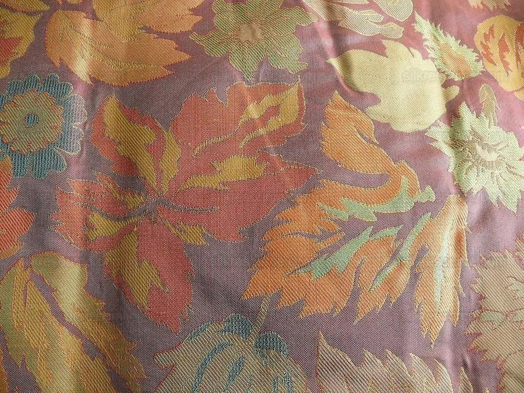 Hiend 100% Silk Lampas Brocade Golden Fall Foliage Bty