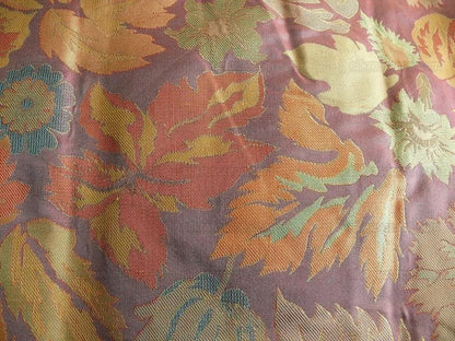 Hiend 100% Silk Lampas Brocade Golden Fall Foliage Bty