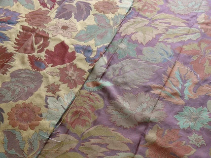 Hiend 100% Silk Lampas Brocade Golden Fall Foliage Bty