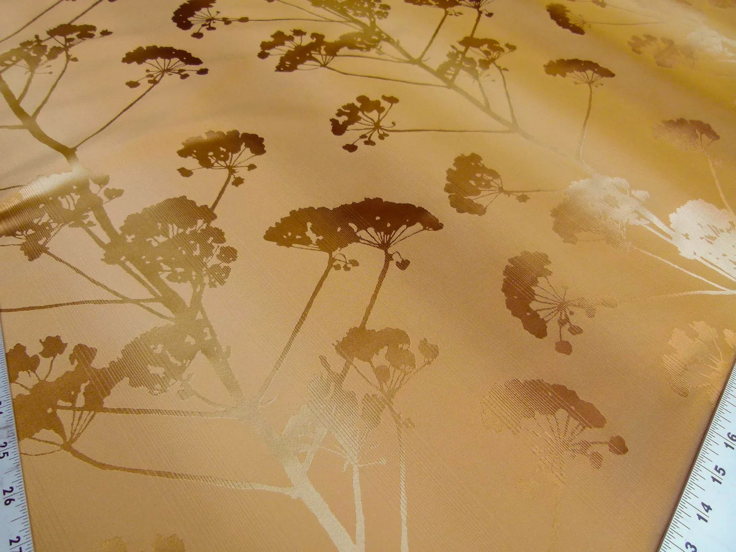 Kravet Coutour 100% Silk Quiet Place Serenity Gold Amber Forest Yarrow Autumn Foliage MSRP 276/Y By Yard