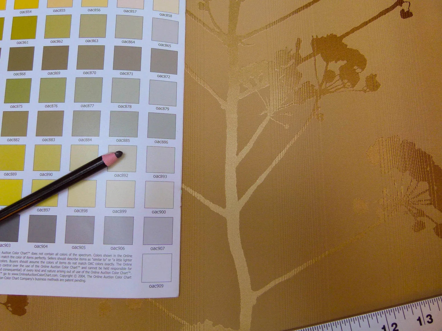 Kravet Coutour 100% Silk Quiet Place Serenity Gold Amber Forest Yarrow Autumn Foliage MSRP 276/Y By Yard