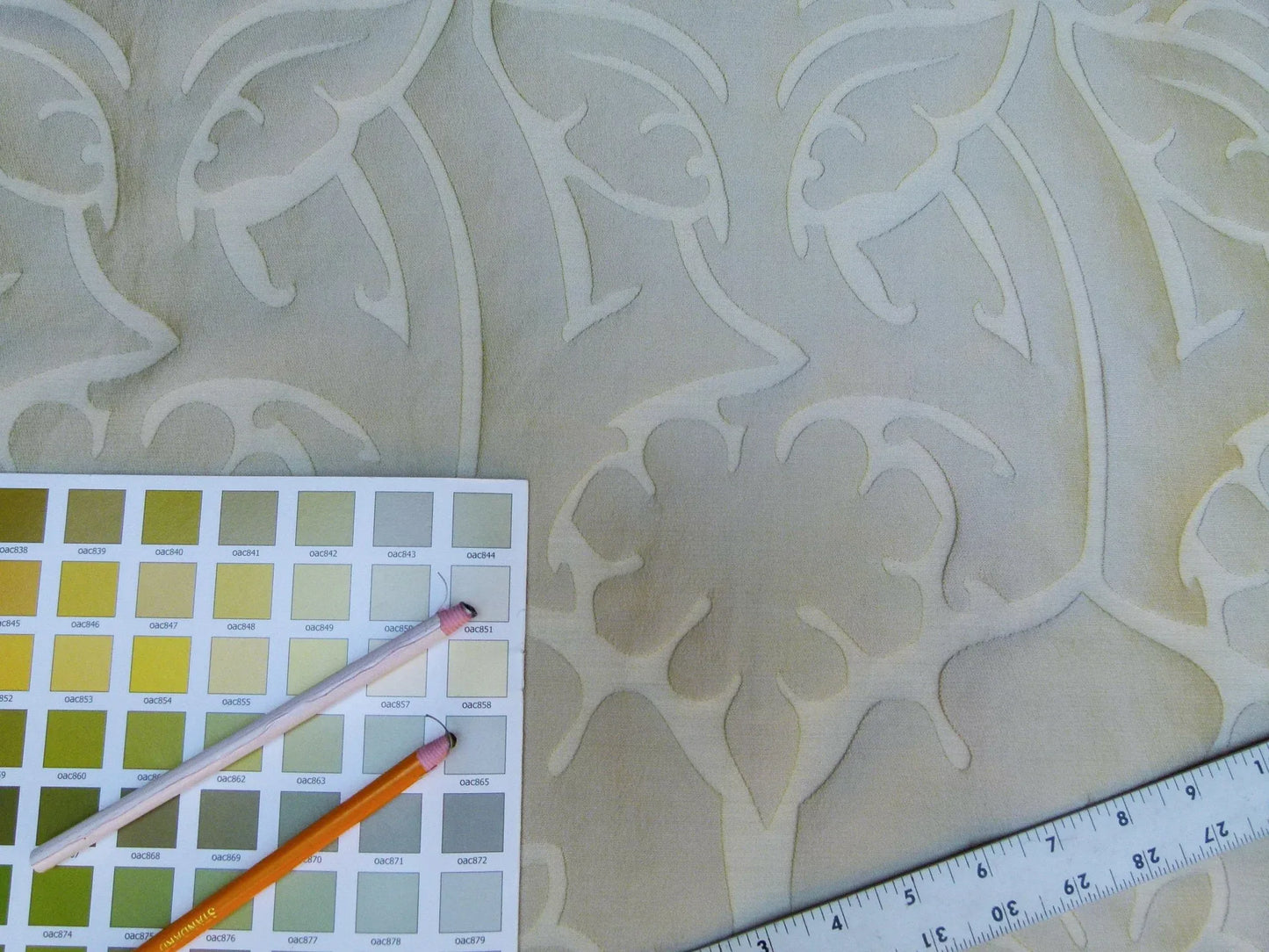 Kravet Couture Barbara Barry Old World in Flax *white Cream 100% Silk Damask