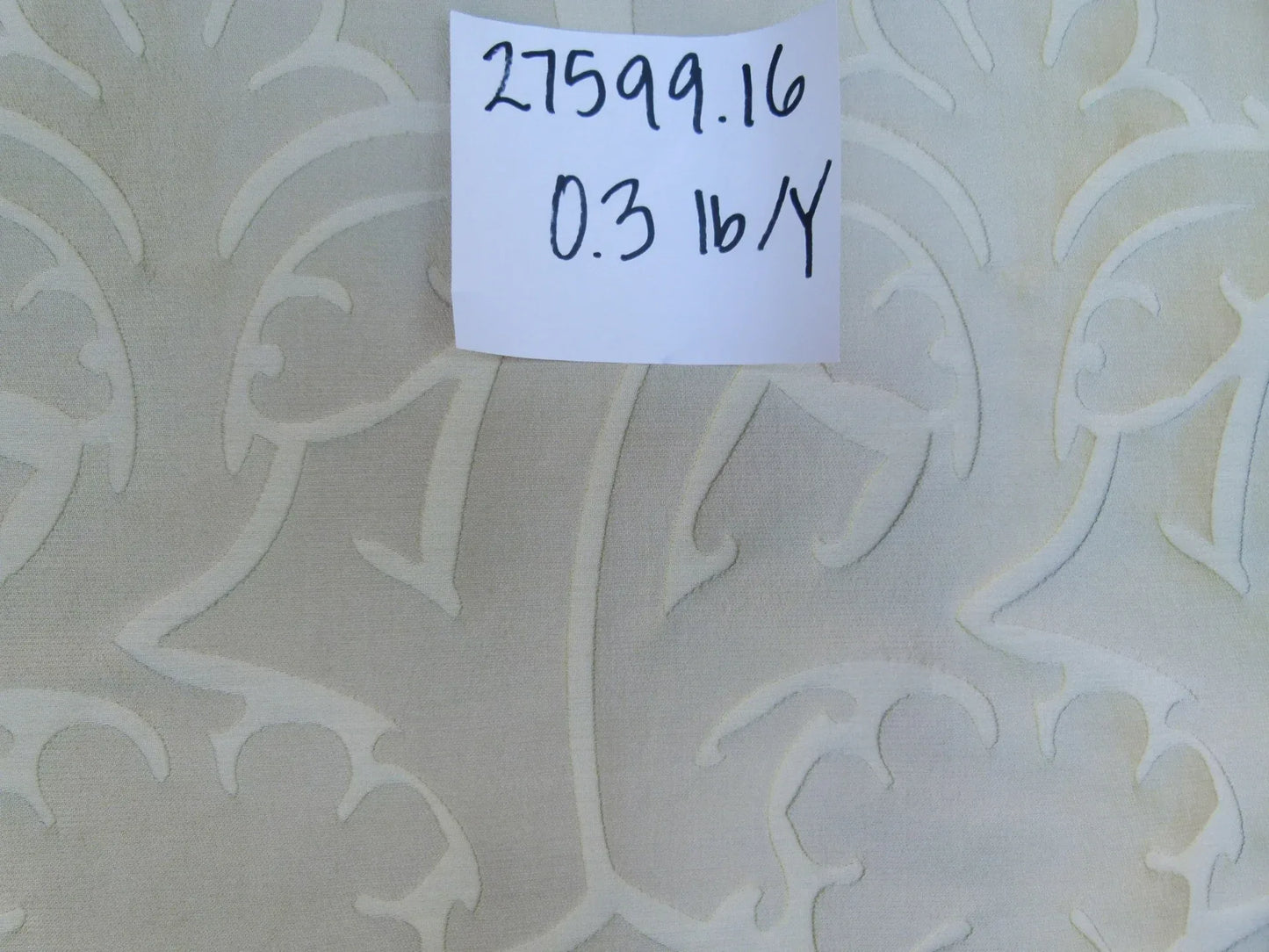 Kravet Couture Barbara Barry Old World in Flax *white Cream 100% Silk Damask