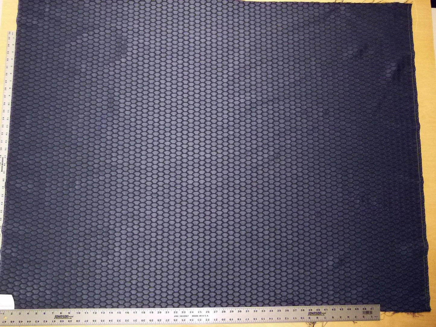 Scalamandre Poseidon Indigo, Deep Blue Neutral Fish Scale Ocean Wave MSRP USD184/Y