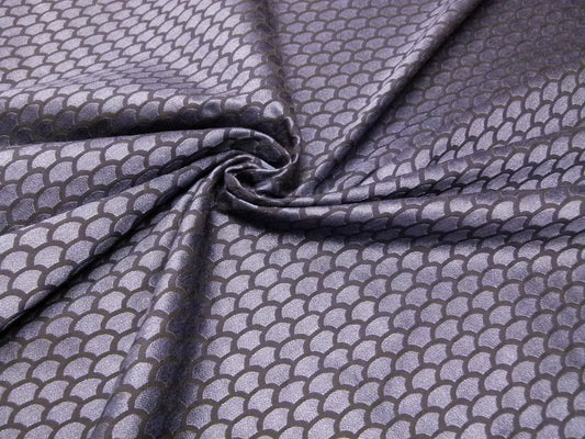 Scalamandre Poseidon Indigo, Deep Blue Neutral Fish Scale Ocean Wave MSRP USD184/Y