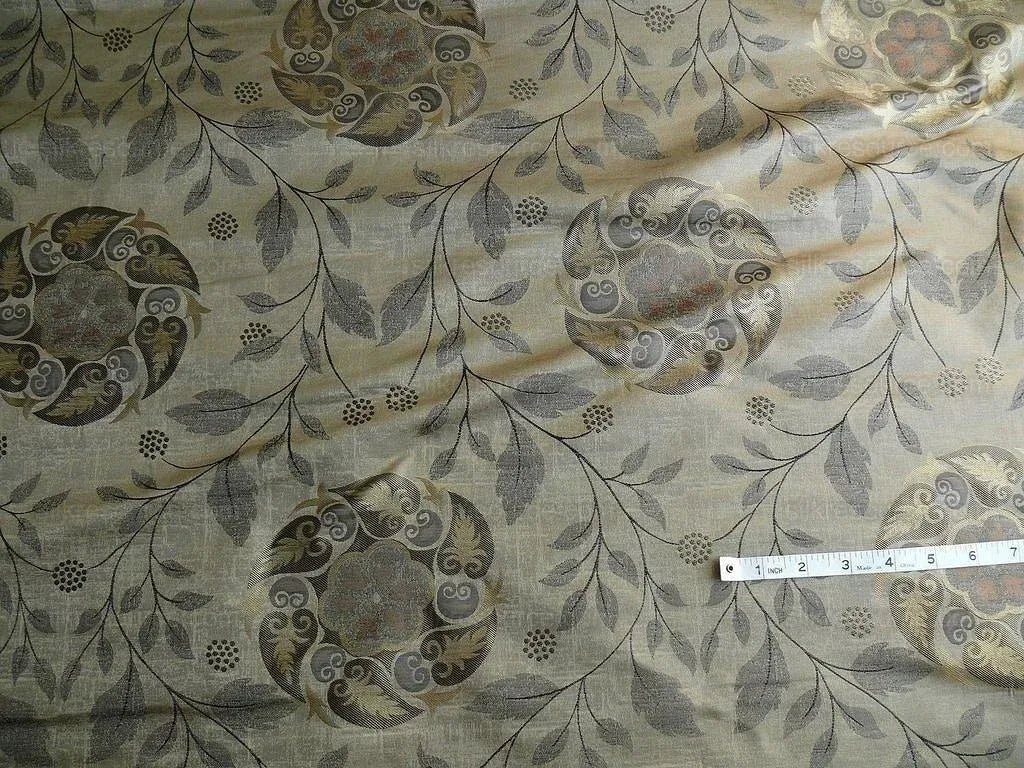 S Harris Tobago Silk Lampas Antique Gold Art Deco MSRP USD 188+/Y