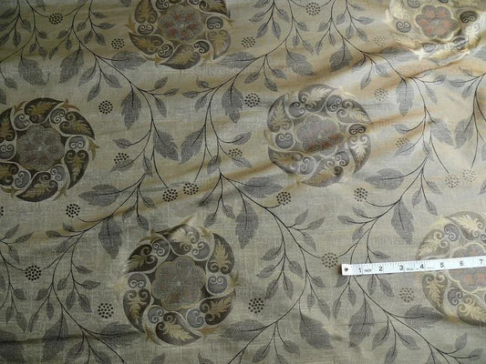 S Harris Tobago Silk Lampas Antique Gold Art Deco MSRP USD 188+/Y