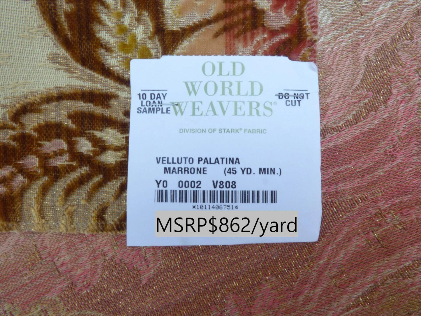 Scalamandre Velluto Palatina Damask - Marrone