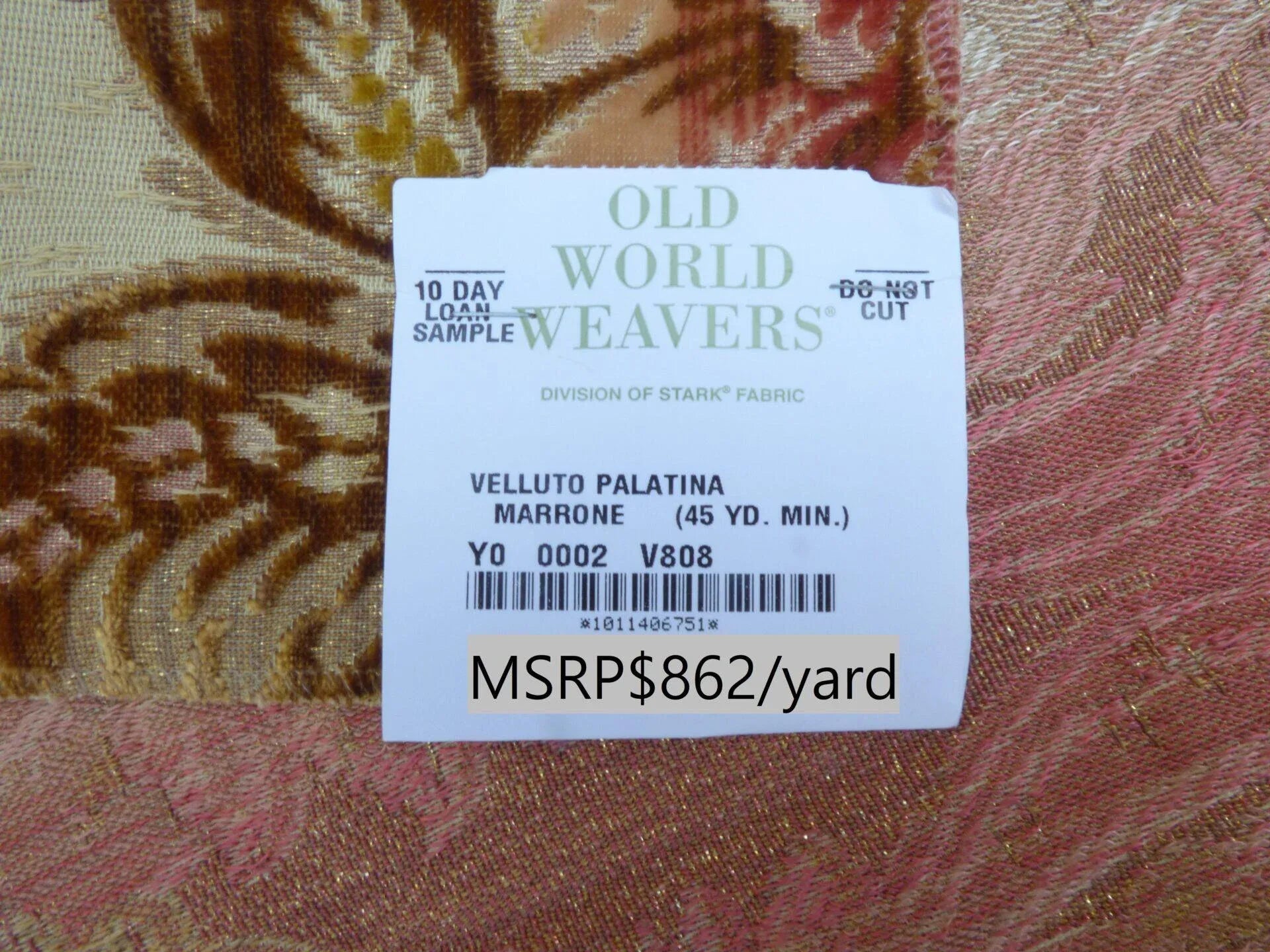 Scalamandre Velluto Palatina Damask - Marrone