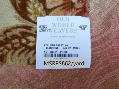 Scalamandre Velluto Palatina Damask - Marrone