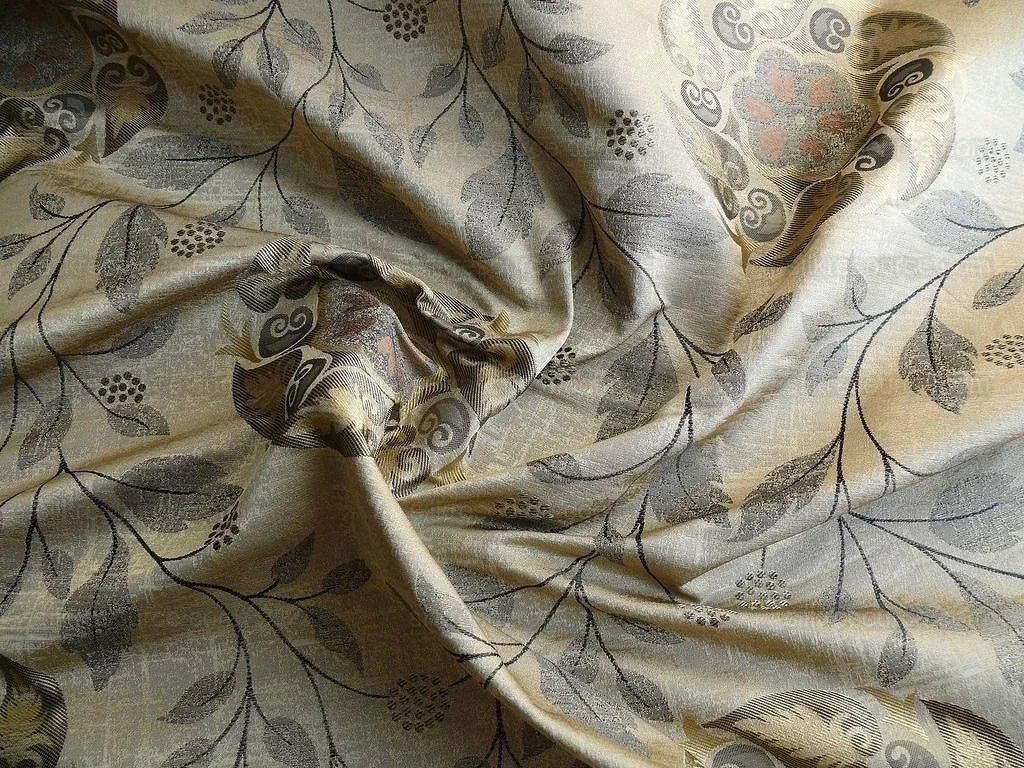 S Harris Tobago Silk Lampas Antique Gold Art Deco MSRP USD 188+/Y