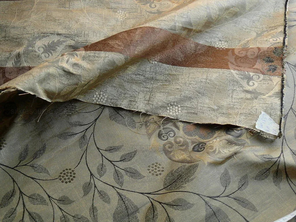 S Harris Tobago Silk Lampas Antique Gold Art Deco MSRP USD 188+/Y