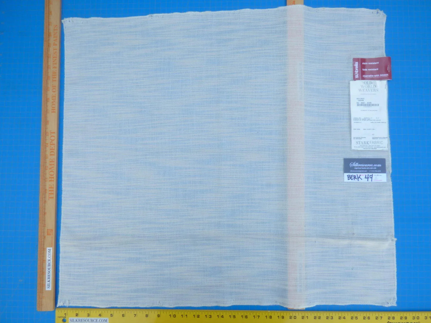 11 Berkbox49 Scalamandre Square Sea Gaze Cream Outdoor Sheer MSRP USD 200+