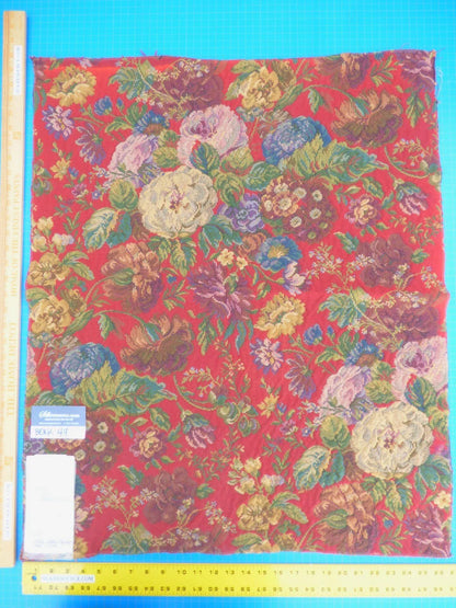 12 Berkbox49 Scalamandre Square Veronica Red Floral MSRP USD 200+