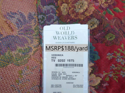 12 Berkbox49 Scalamandre Square Veronica Red Floral MSRP USD 200+