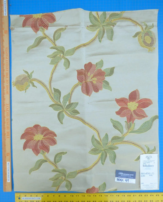 13 Berkbox49 Scalamandre Square Caserta Lampas Beige MSRP USD 496/yard