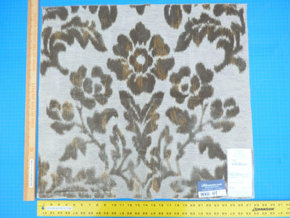 14 Berkbox49 Scalamandre Square Varala Taupe Cut Velvet Brown MSRP USD 200+