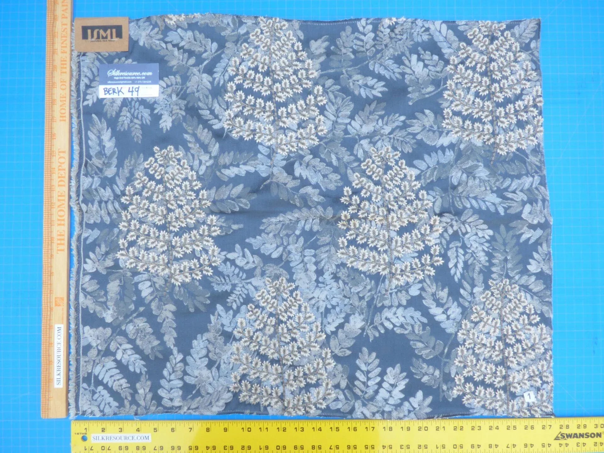 Scalamandre Fern Tropical Embroidery - Blue