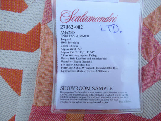 22 Berkbox49 Scalamandre Square Amazed Endless Summer Jacquard Hibiscus MSRP USD 200+