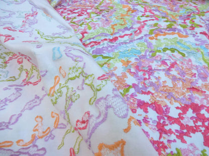 1 Berkbox50 Scalamandre Square Tropical Reef Colorfulness Embroidery Cotton 2.4yd MSRP USD 600+/yard