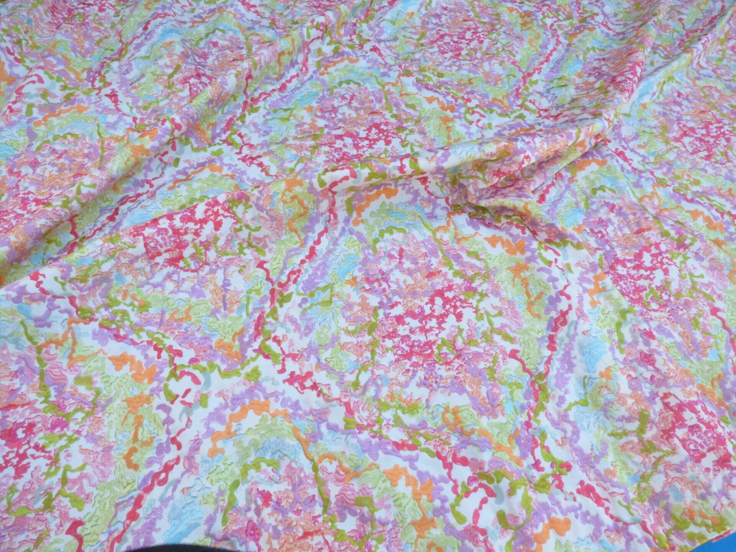 1 Berkbox50 Scalamandre Square Tropical Reef Colorfulness Embroidery Cotton 2.4yd MSRP USD 600+/yard