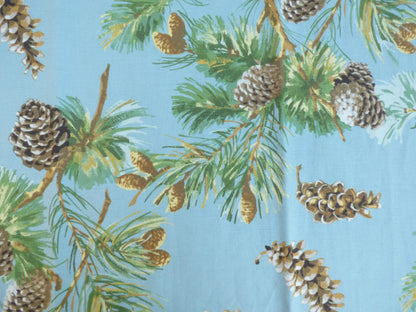 3 Berkbox50 Scalamandre Square Evergreen Blue Print 1.3yd MSRP USD 441/yard