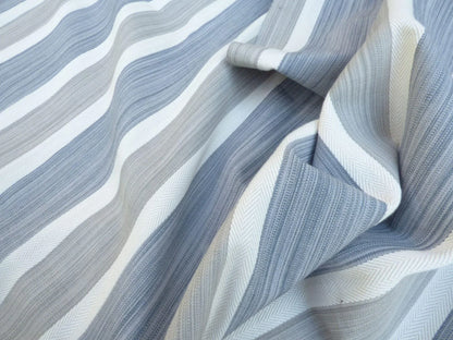 6 Berkbox50 Scalamandre Square Three Rivers Smoke Cotton 2.4yd Stripe