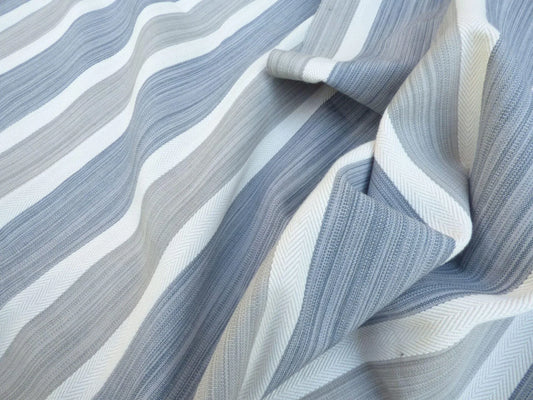 6 Berkbox50 Scalamandre Square Three Rivers Smoke Cotton 2.4yd Stripe