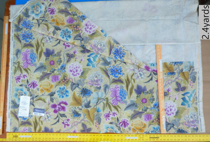 11 Berkbox50 Scalamandre Square Cottage Garden Purple Passion 2.4 Yd MSRP USD 204/yard