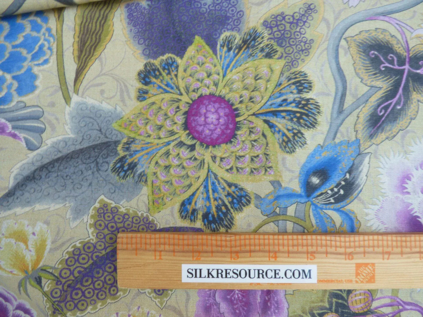 11 Berkbox50 Scalamandre Square Cottage Garden Purple Passion 2.4 Yd MSRP USD 204/yard