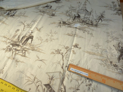 14 Berkbox50 Scalamandre Square 2.4yd Voyage En Chine Black Chinoiserie Asian Garden Elephant MSRP USD 388/Yard