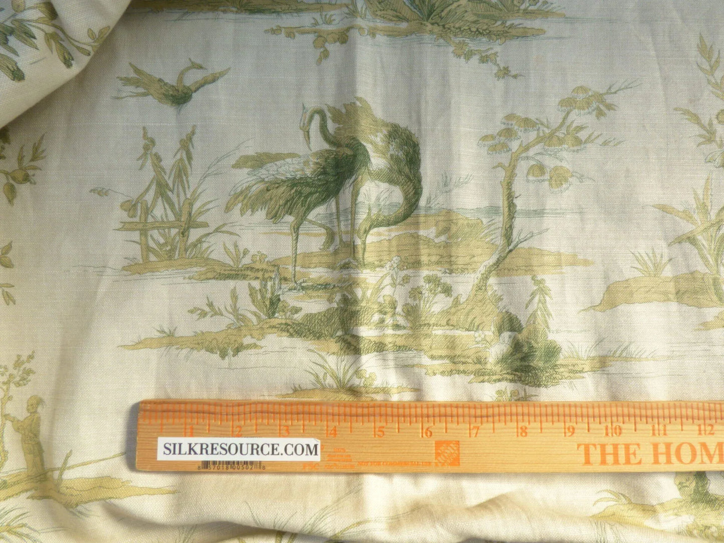 15 Berkbox50 Scalamandre Square 1.2yd Voyage En Chine Vert Chinoiserie Asian Garden Elephant MSRP USD 388/Yard