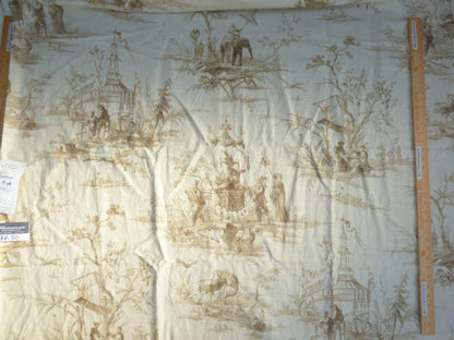 17 Berkbox50 Scalamandre Square 2.4yd Voyage En Chine Beige Chinoiserie Asian Garden Elephant MSRP USD 388/Yard