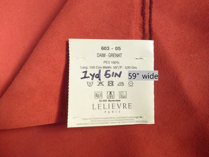 Scalamandre Daim Grenat Suede - Red Square