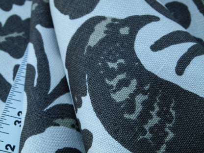 Scalamandre Resist Print Taupe Bird Tree of Life Gray White Pomegranate 100% Linen MSRP USD 300/Y