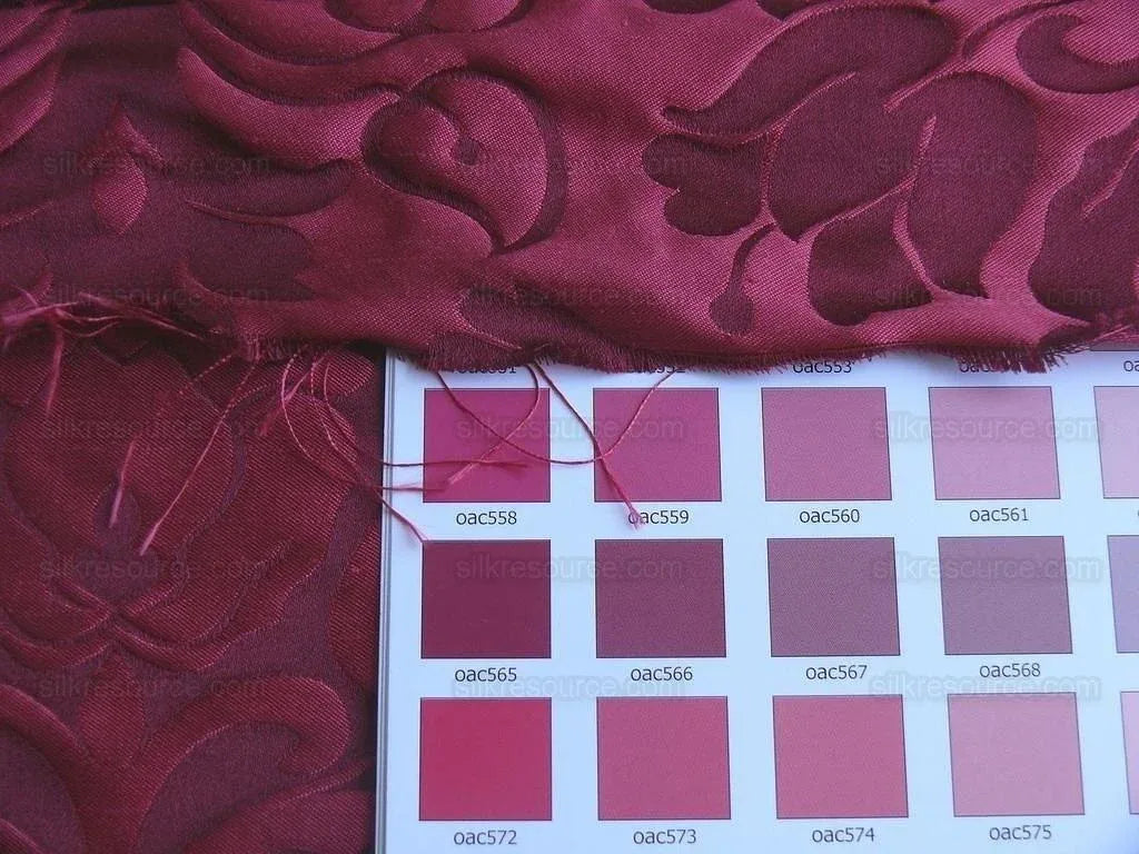 Scalamandre Love Bird Georgian Red100% Silk Damask MSRP USD 664