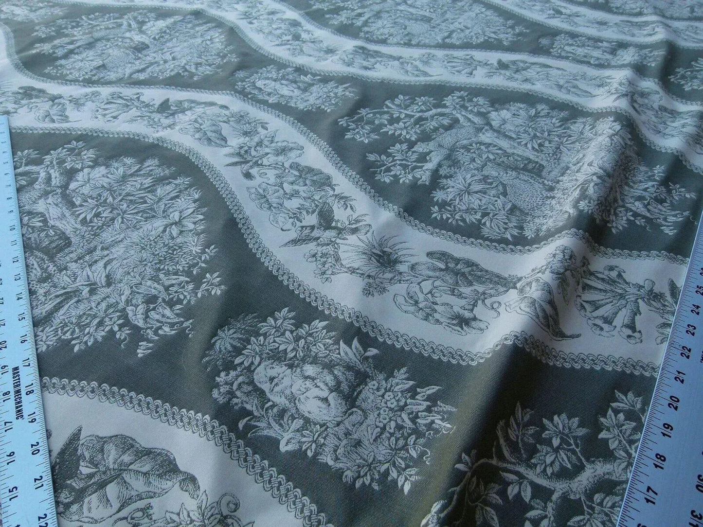 By Yard Scalamandre Jangala Jungle Green Safari Animal Leopard Monkey Hummingbird MSRP USD 320/Y