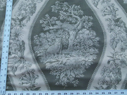 By Yard Scalamandre Jangala Jungle Green Safari Animal Leopard Monkey Hummingbird MSRP USD 320/Y