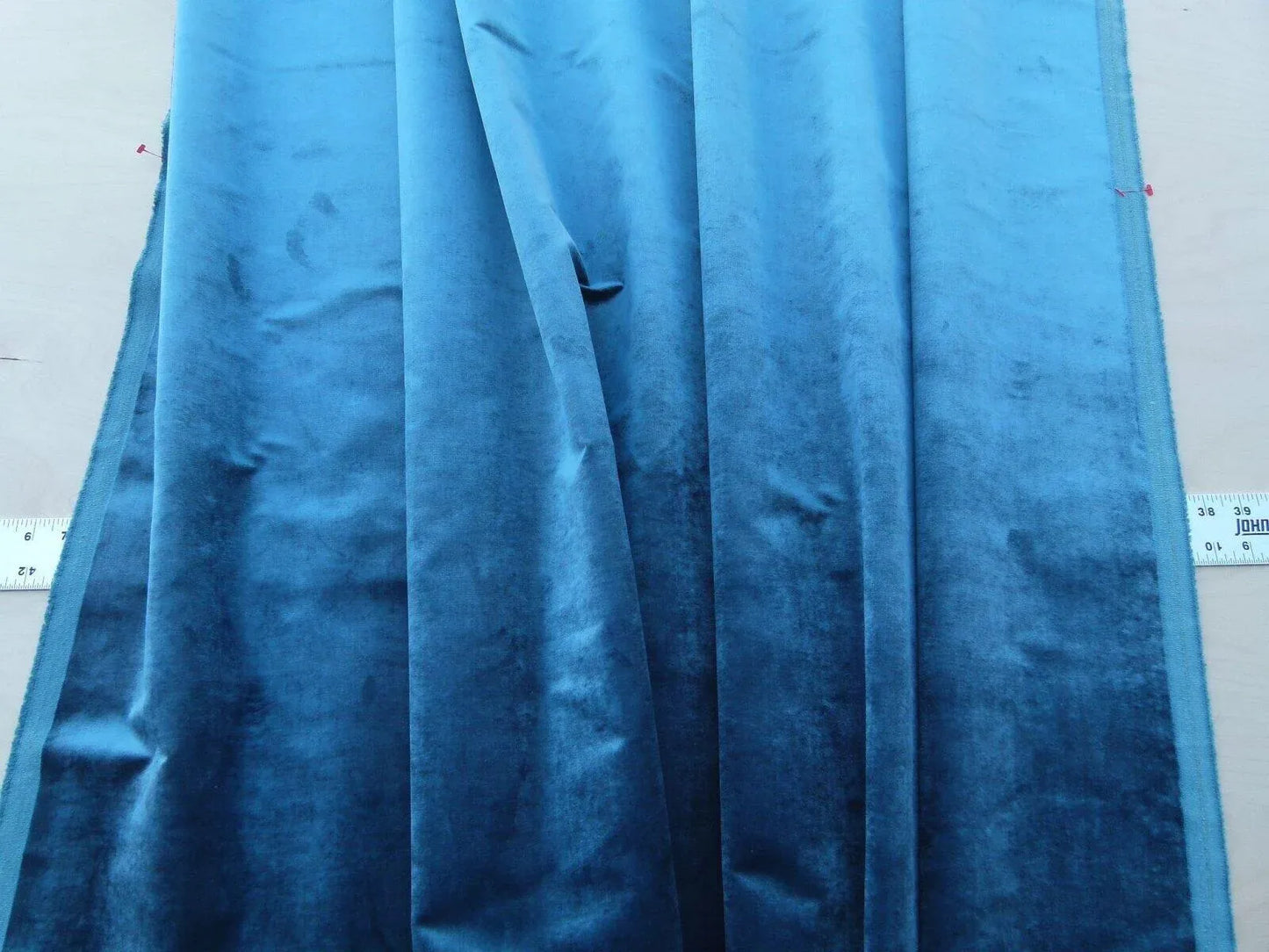 By Yard Scalamandre Old World Weavers Constantin Velvet Ocean Blue Shimmering Heavy! MSRP USD 398/Y