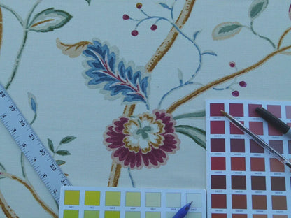 By Yard Renata Pale Yellow Grey Watkins Scalamandre Floral Toile MSRP USD 368/Y